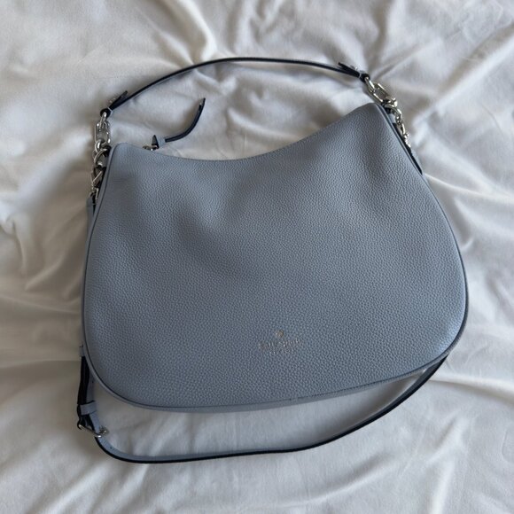 Kate Spade Vivian Crossbody Hobo Shoulder Bag Muted Blue NWOT - Picture 1 of 8